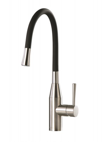 Clearwater Morpho Flexi hose kitchen tap Brushed Nickel Tap with coloured hose