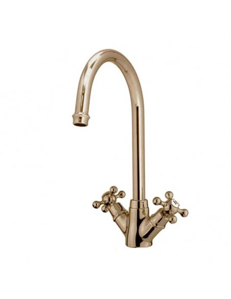 Clearwater Cottage Brushed Crosshead Kitchen Tap WRAS Low Pressure 0.2 COTG
