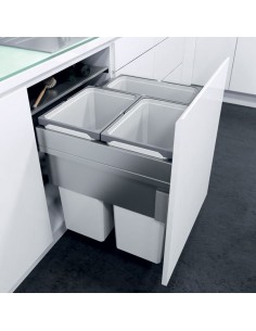 600mm Vauth-Sagel Waste Bin Envi Space XX Pro Large 85L Triple Tubs 50344514