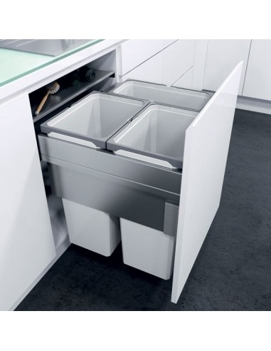 600mm Vauth-Sagel Waste Bin Envi Space XX Pro Large 85L Triple Tubs 50344514