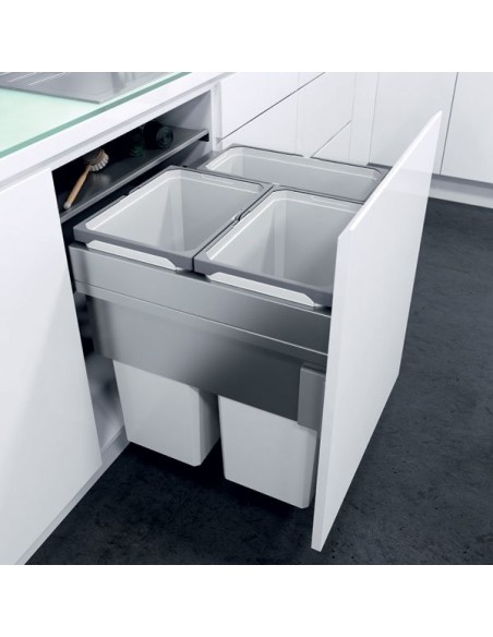 600mm Vauth-Sagel Waste Bin Envi Space XX Pro Large 85L Triple Tubs 50344514