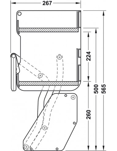 600mm Kessebohmer iMove Kitchen Double Wall Pull Down Anthracite KIMOVE600DA