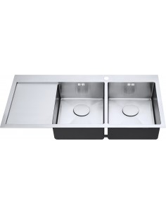ZENDUO15 34/34 I-F Kitchen Sink 2.0 Bowl 1.5mm Stainless Waste Tidy  SALE 2