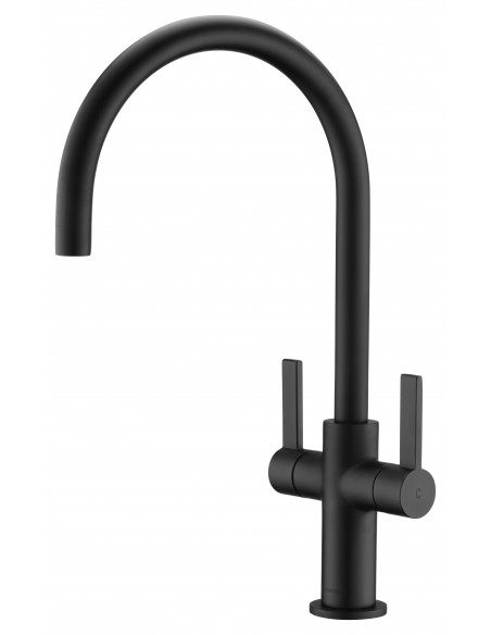 New Auva Copper C Spout Kitchen Tap, Matt Black