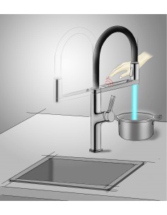 Galex by Clearwater Motion Sensor Kitchen Tap, Brushed Nickel 2
