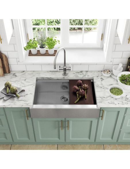 Clearwater Infinity Smart 800mm Butler Kitchen Sink Stainless Steel INS002