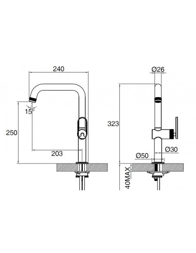 Clearwater Pioneer Brushed Brass Tap Kitchen Single Lever 360° WRAS PIL20BB
