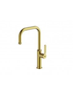 Clearwater Pioneer Brushed Brass Tap Kitchen Single Lever 360° WRAS PIL20BB 2