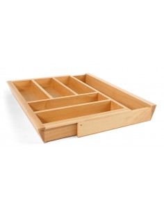 600-1000mm Oak Cutlery Tray Expanding Kitchen 412mm Depth eXtray 55698422