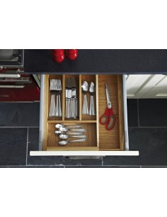 600-1000mm Expanding Cutlery Tray Drawer Insert Oak 470mm Depth eXtray 55698412 2