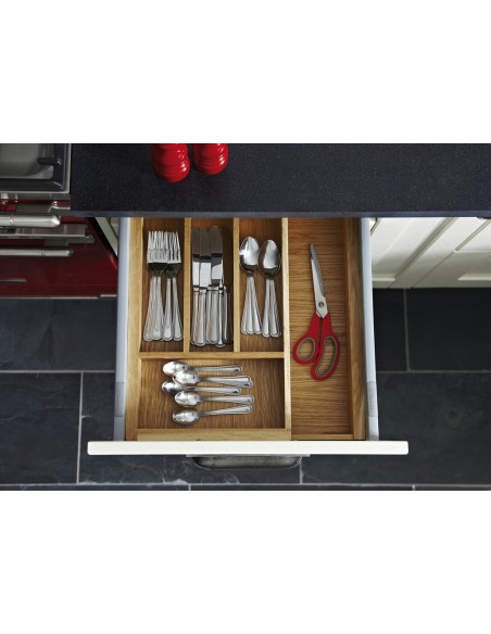 600-1000mm Expanding Cutlery Tray Drawer Insert Oak 470mm Depth eXtray 55698412