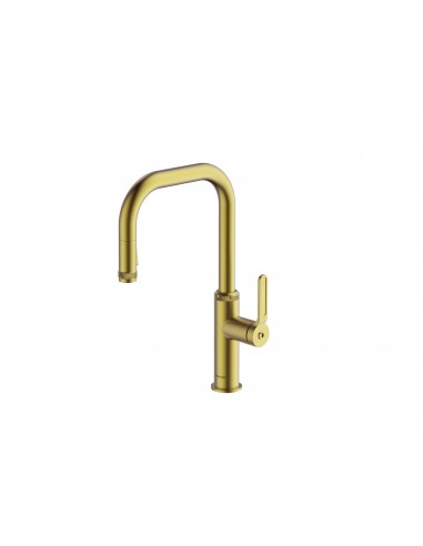 Clearwater Pioneer Brushed Brass Pull Out Spray Kitchen Tap WRAS PIL40BB