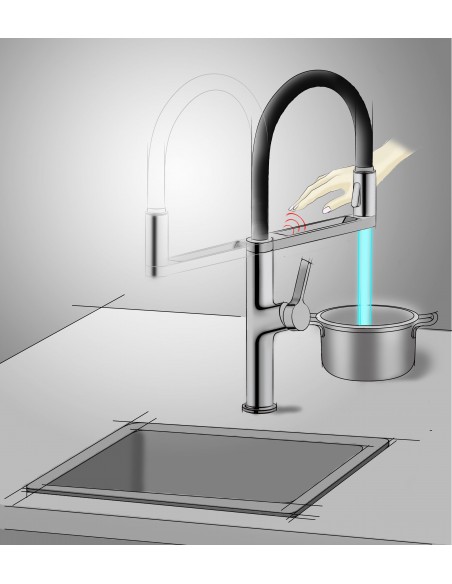 Clearwater Galex Kitchen Spray tap, Motion Sensor