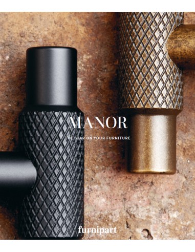 Manor "T" Door Knob Handle & Blackplate, Ant...