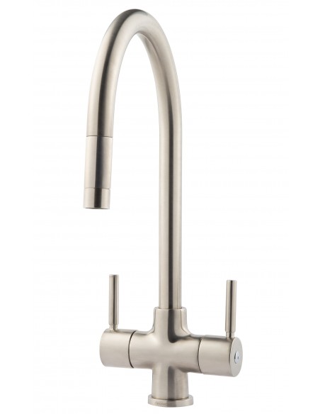 Clearwater Emporia Spray Tap Kitchen Pull Out Brushed Nickel Low 0.3 EMPBS