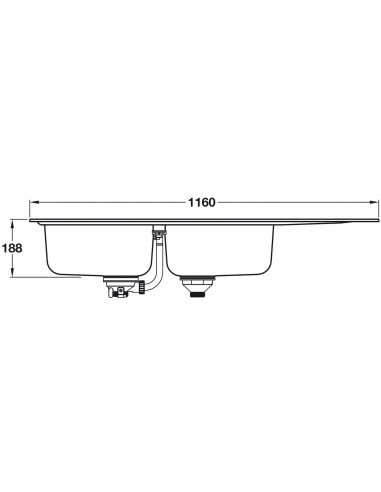 Grohe K500 Kitchen Sink 2.0 Bowl 31588SD1 Stainless 1160x500 57040390