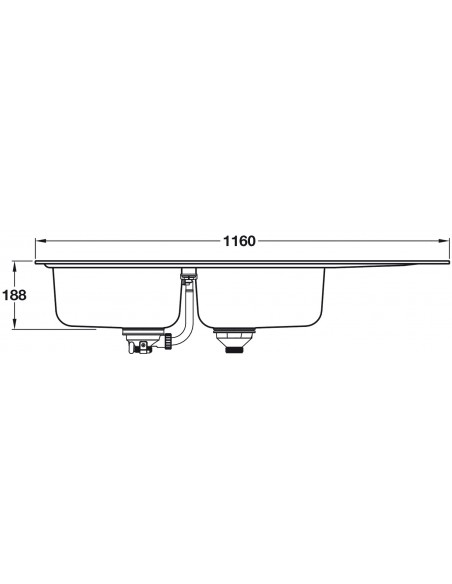 Grohe K500 Kitchen Sink 2.0 Bowl 31588SD1 Stainless 1160x500 57040390