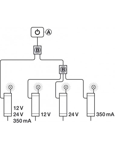 LED Multi Driver Box, x3 Driver To x1 Switch,...