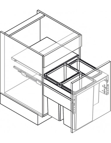 600mm Kitchen Waste Bin VS Envi Space XX 91L...