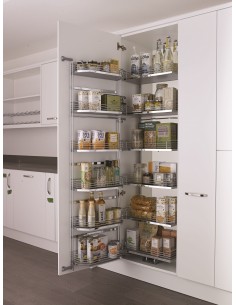 500mm Tandem Kitchen Larder Pantry 1700+ Kessebohmer Arena Solid Trays KTLFA500SC