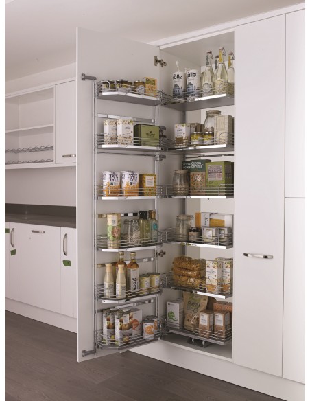 500mm Tandem Kitchen Larder Pantry 1700+ Kessebohmer Arena Solid Trays KTLFA500SC