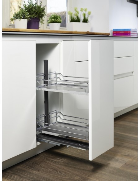300mm Kessebohmer Dispensa Arena Kitchen Base Pull Out Door Fix KABP300SC