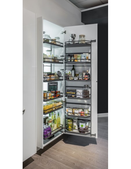 Kessebohmer 600mm Tandem Larder Style Anthracite 1700mm+ Solid Pantry KSATLF600A