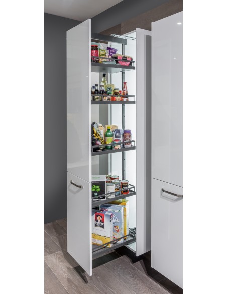 300mm Kessebohmer Tall Larder Pull Out Solid Anthracite Dispensa KSALF300FEA