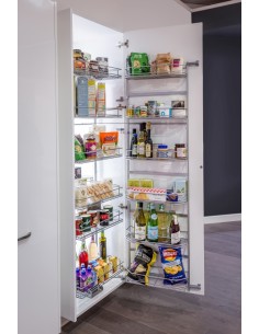 600mm Tandem Kitchen Larder Kessebohmer 1700mm High Chrome Wire KTLF600SC