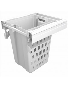 500mm Laundry Bin 50L Basket Blum Tandembox Runners White Pull-Out 560B/500WH 2