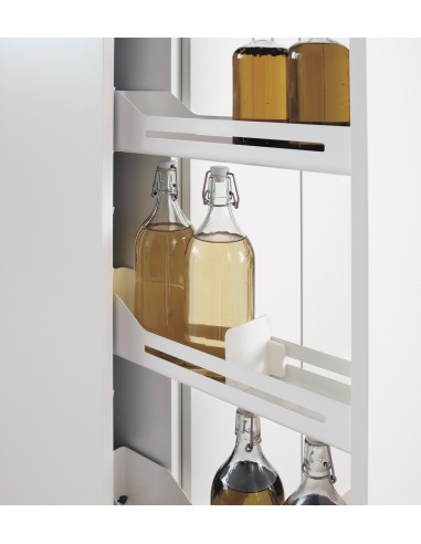 150mm Peka Libell Pull-Out Base Bottle Rack White Kitchen Double Tier 200.2440.01