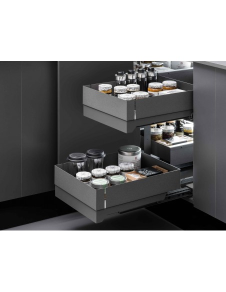 Vibo Flybox Corner Storage Kitchen Pull Out Min 900mm Lamina Anthracite FLYBOXLAN
