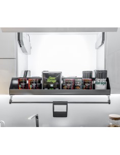 900mm Kessebohmer iMove Kitchen Wall Pull Down Shelf Single Anthracite KIMOVE900SA