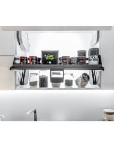 900mm Kessebohmer iMove Kitchen Wall Pull Down Shelf Single Anthracite KIMOVE900SA 2