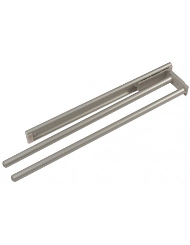 Towel Rail Telescopic Double Rails Pull-Out Silver Aluminium 460mm 51050929
