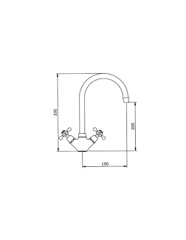 Clearwater Cottage Bronze Crosshead Kitchen Tap WRAS Low Pressure 0.2 COTB