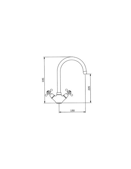 Clearwater Cottage Bronze Crosshead Kitchen Tap WRAS Low Pressure 0.2 COTB