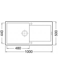 Clearwater Carina D100L Polar White Granite Kitchen Sink & Waste CARD100LPO 2