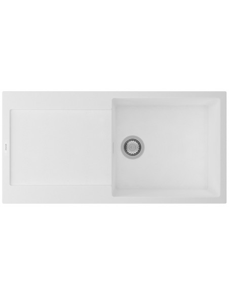 Clearwater Carina D100L Polar White Granite Kitchen Sink & Waste CARD100LPO