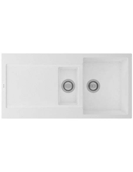 Clearwater Carina Granite Polar Granite Kitchen Sink 1.5 Bowl & Waste CARD150PO