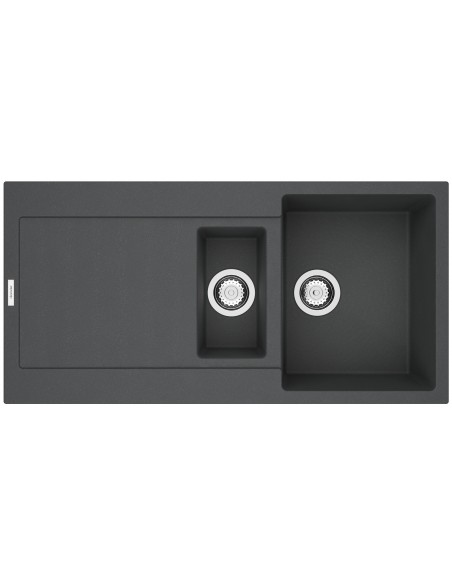 Clearwater Carina D150 Basalt Quarsil Granite Kitchen Sink & Waste CARD150BA
