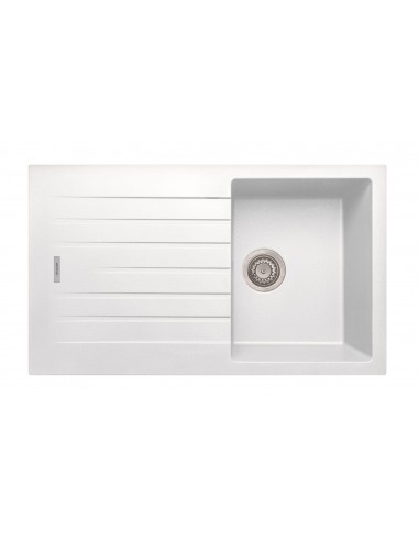 Clearwater Tivoli D100S Polar White Granite Kitchen Sink & Waste TIVD100SPO
