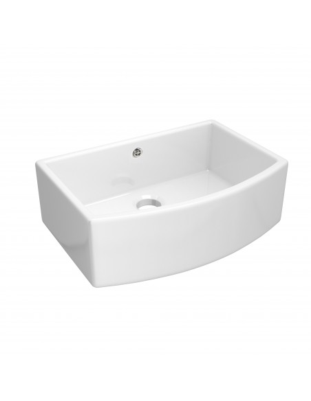 Shaws Waterside Kitchen Sink 60cm Curved Apron Front Ceramic Belfast SCWT595