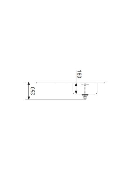 Sit-Lay On Square Front Kitchen Sinks Stainless Steel 600mm Depth