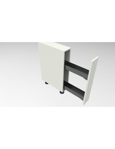 150mm Kessebohmer Narrow Storage Kitchen Base Pull Out Anthracite Pure K2APBP150A