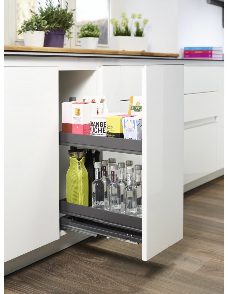 Kessebohmer 300mm Kitchen Pull-Out Style Anthracite PURE Base Storage KAPBP300A
