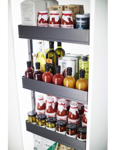 300mm Kessebohmer Kitchen Larder 1800-2200mm Pure Anthracite Dispensa KAPLF300FEA