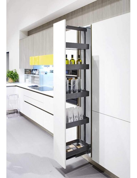 300mm Kessebohmer Kitchen Larder 1800-2200mm Pure Anthracite Dispensa KAPLF300FEA