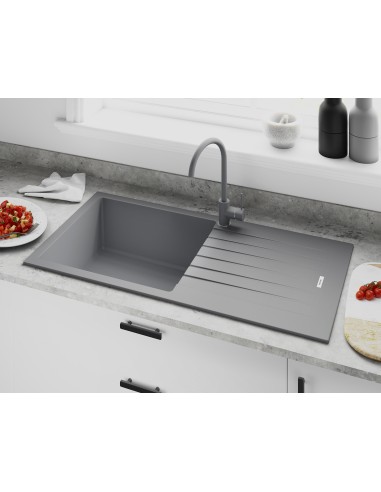 Clearwater Tivoli Kitchen Sink Croma Quarsil Granite 1.0 Bowl Waste  TIVD100LCR