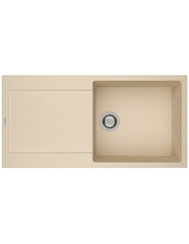 Clearwater Tivoli D100L Moonstone Granite Quarsil Kitchen Sink & Waste TIVD100LMS